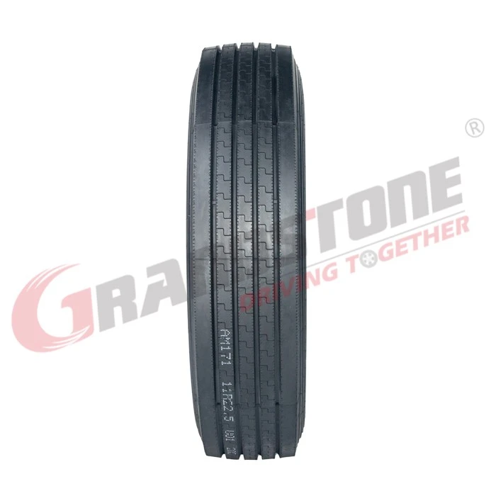 FOUR LONGITUDINAL PATTERN TRUCK TIRES